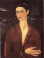 Self portrait in a Velvet Dress feminism Frida Kahlo